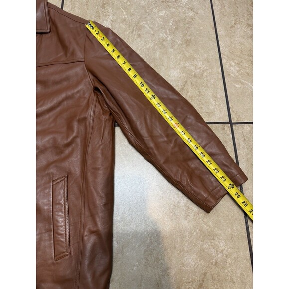 Vintage Wilsons Leather Pelle Studio Mens XL Brown Insulated Leather Jacket Coat - Picture 16 of 16